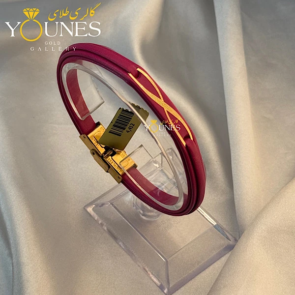 دستبند طلا چرم بینهایت زنانه